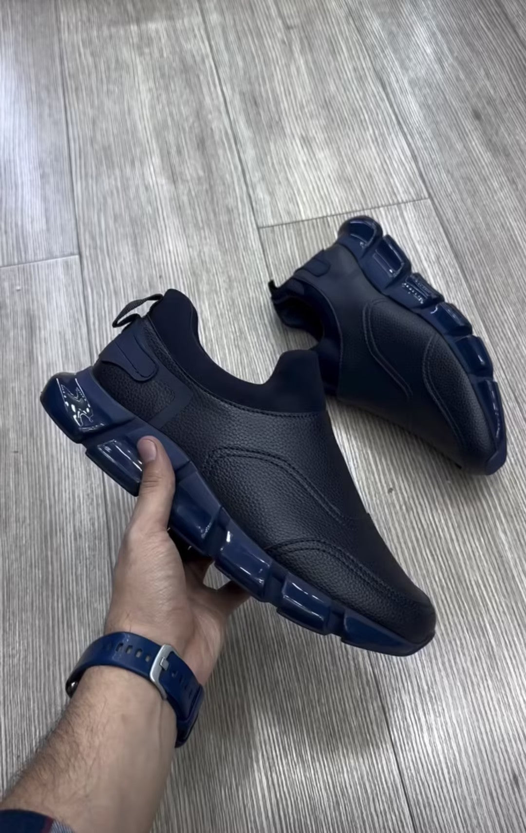 Men's leather air-cushioned shoes