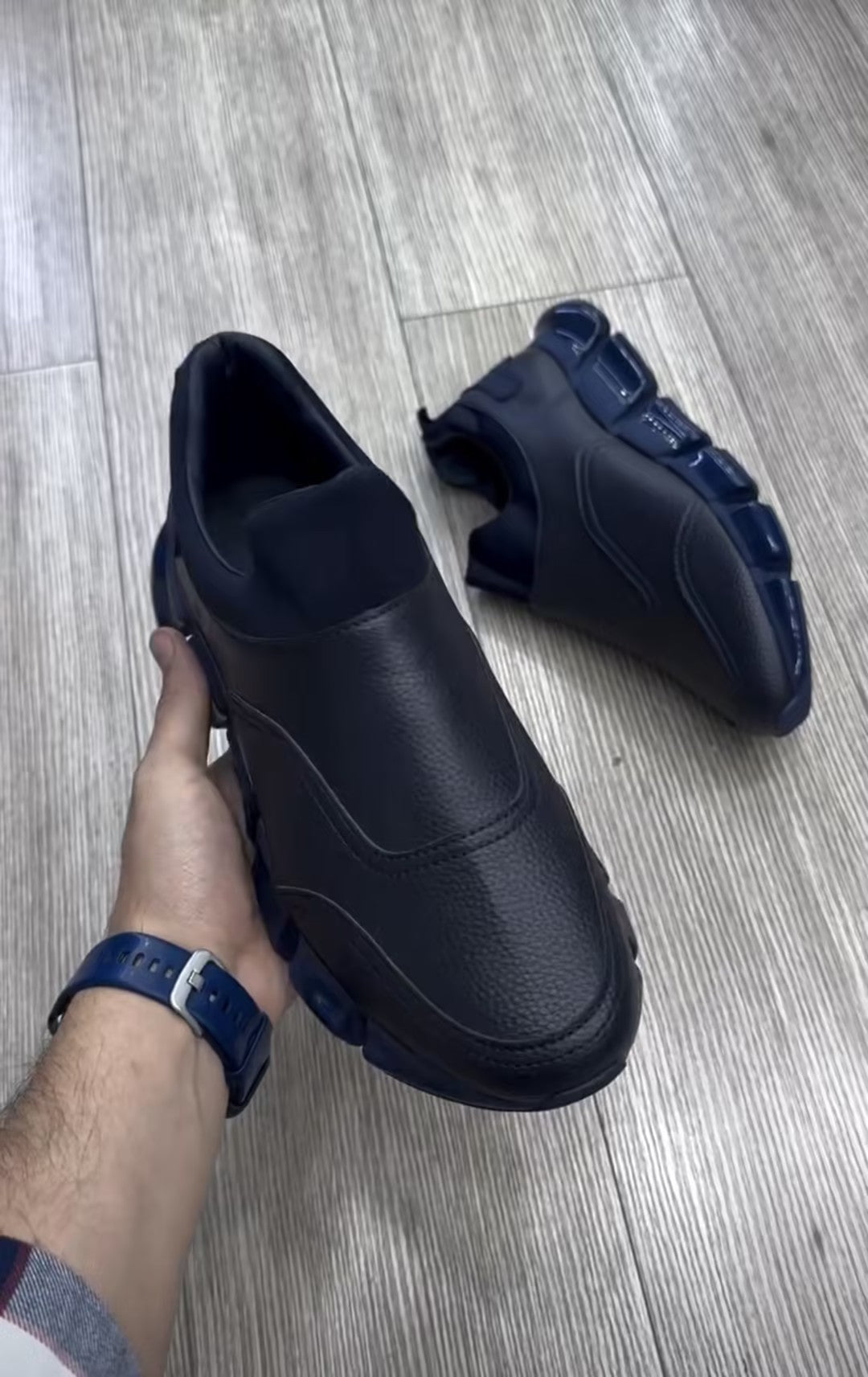 Men's leather air-cushioned shoes