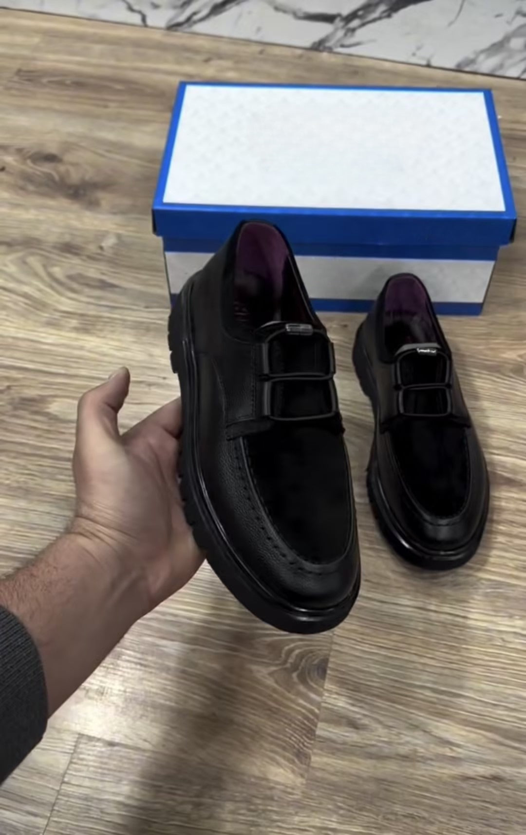 Men's suede leather patchwork comfortable shoes