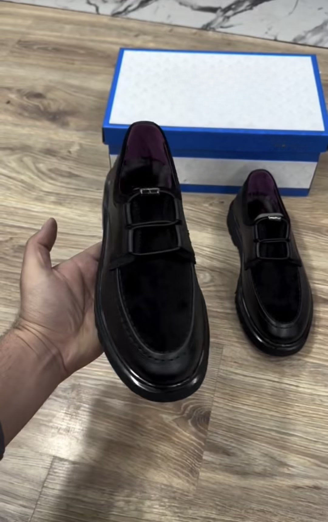 Men's suede leather patchwork comfortable shoes