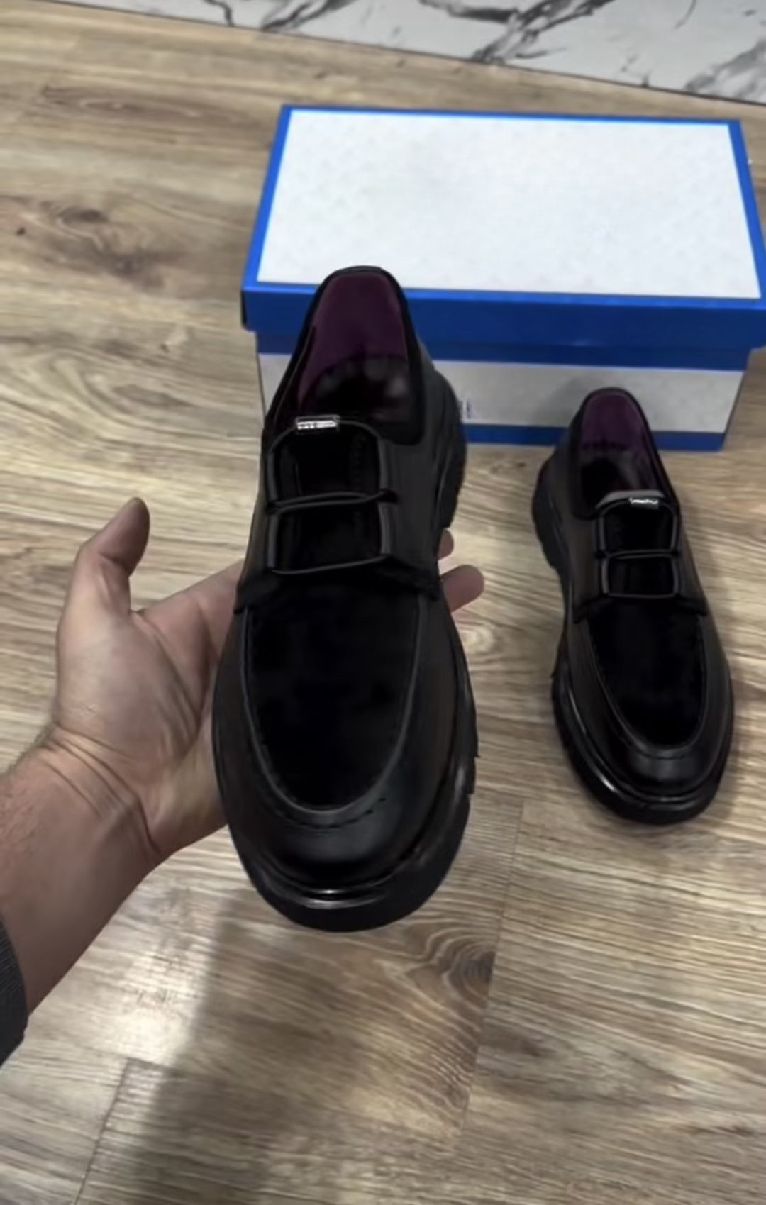Men's suede leather patchwork comfortable shoes
