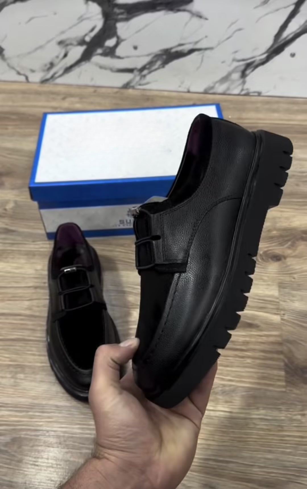Men's suede leather patchwork comfortable shoes