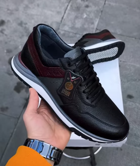 Men's quality leather slip-on sneakers