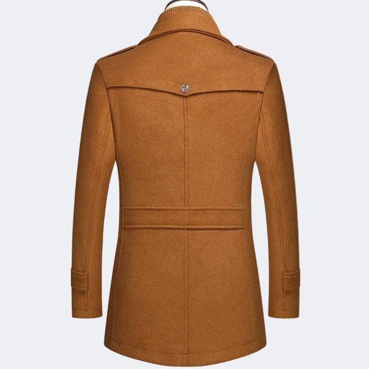 Men's double-collar faux two-piece jacket