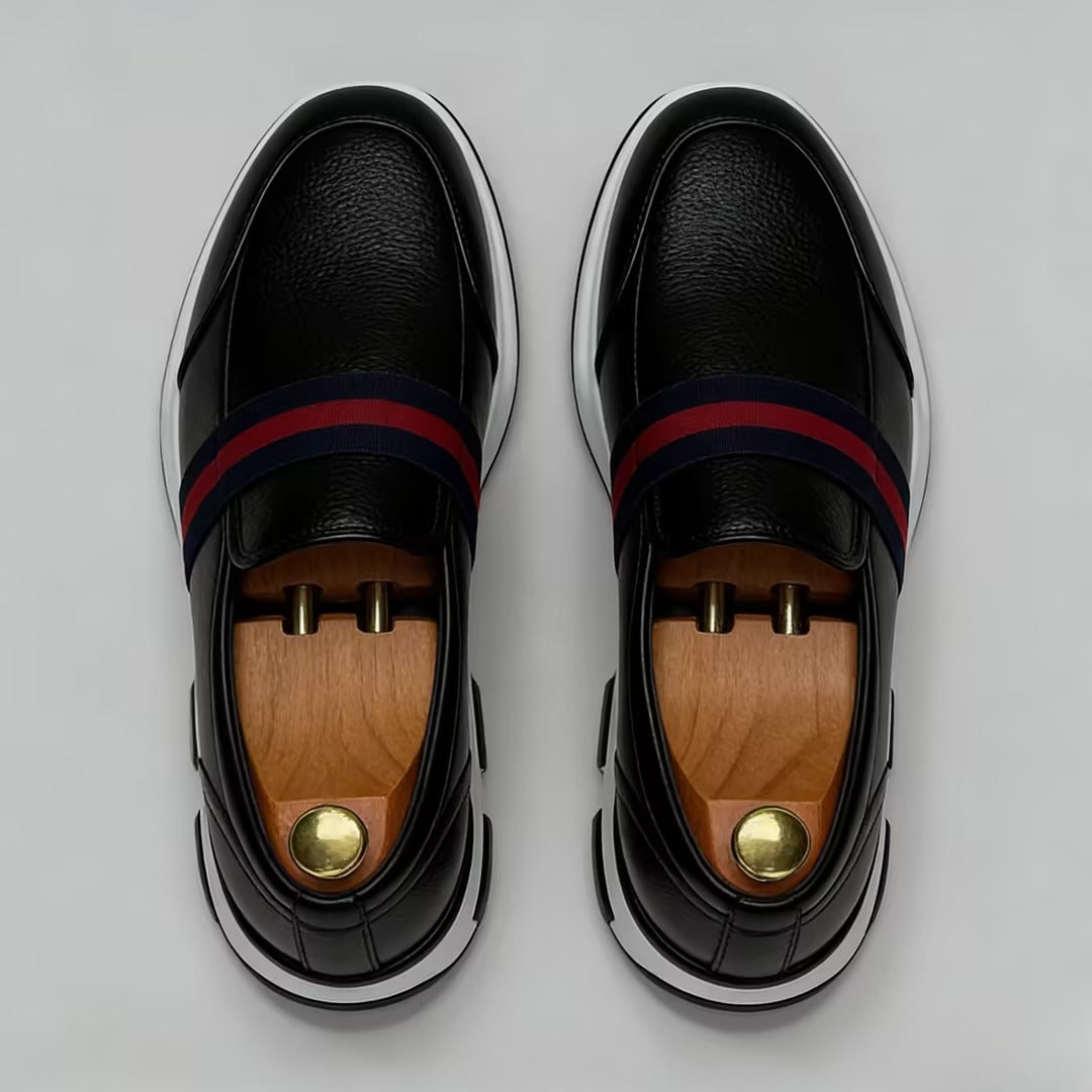 Men's casual leather slip-on shoes