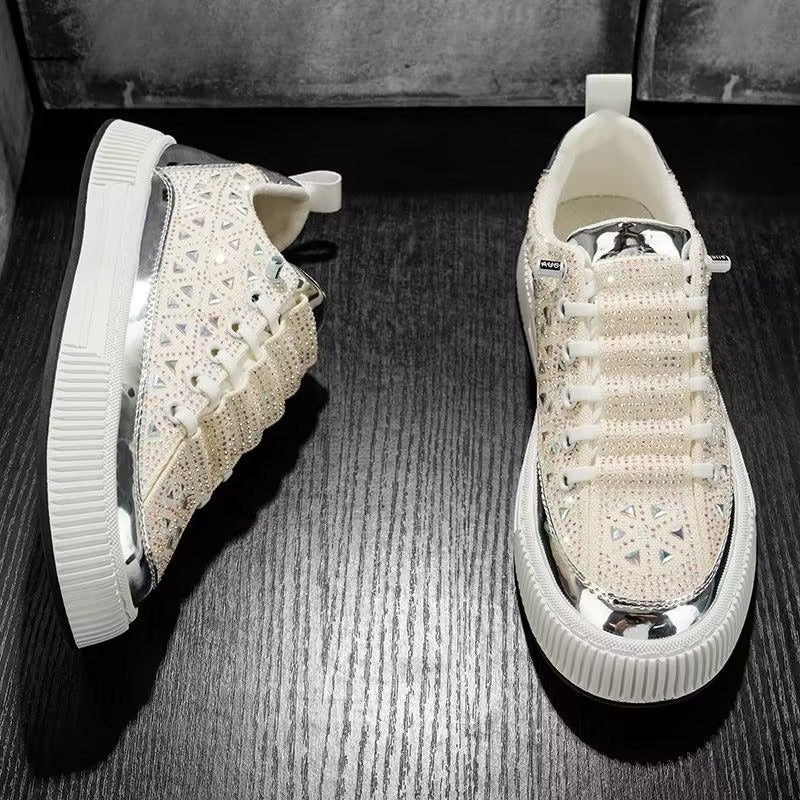 Men's Rhinestone Slip-on Shoes