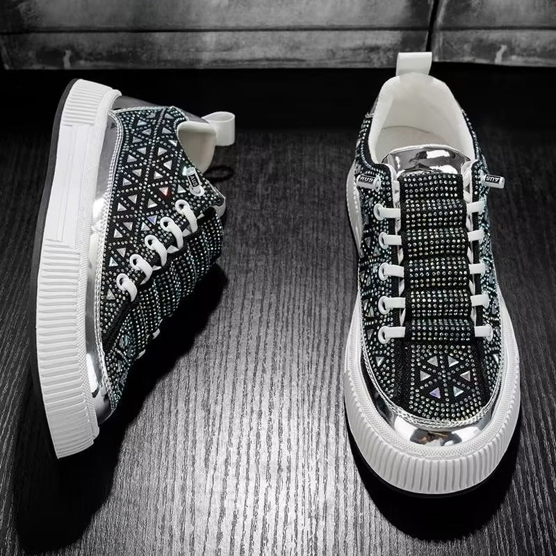 Men's Rhinestone Slip-on Shoes