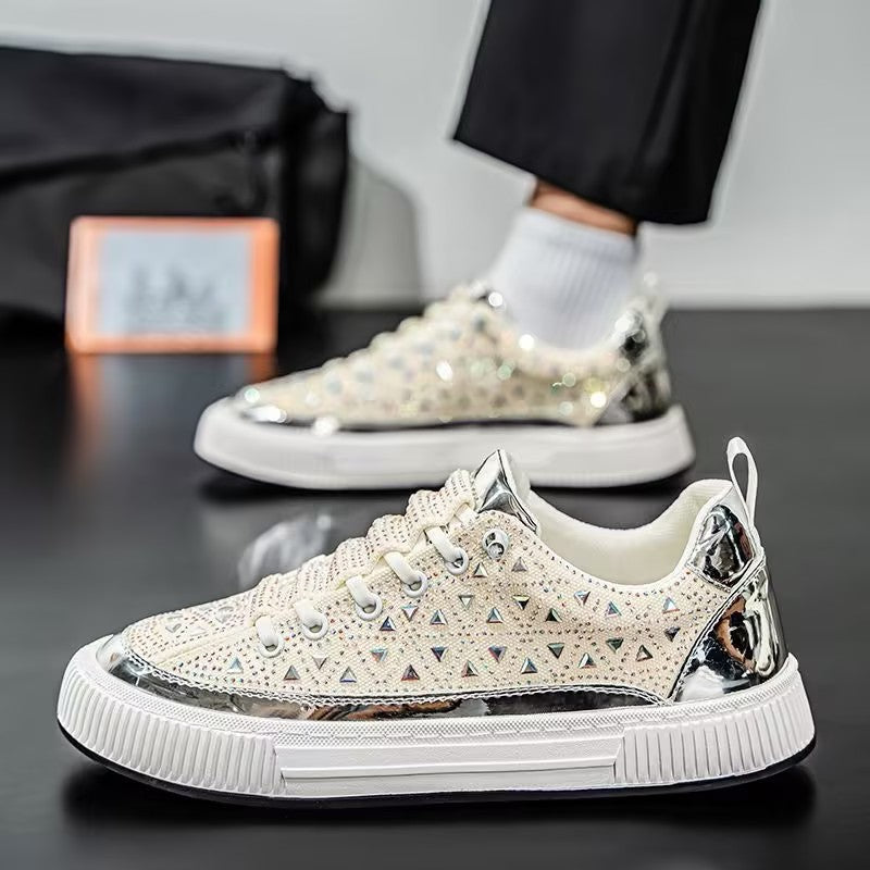 Men's Rhinestone Slip-on Shoes
