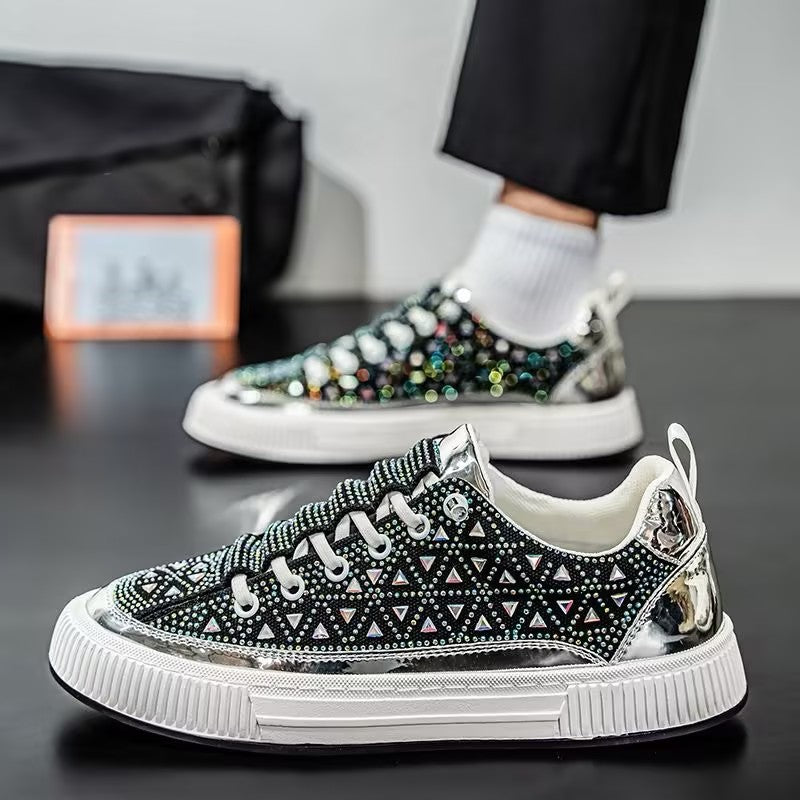 Men's Rhinestone Slip-on Shoes