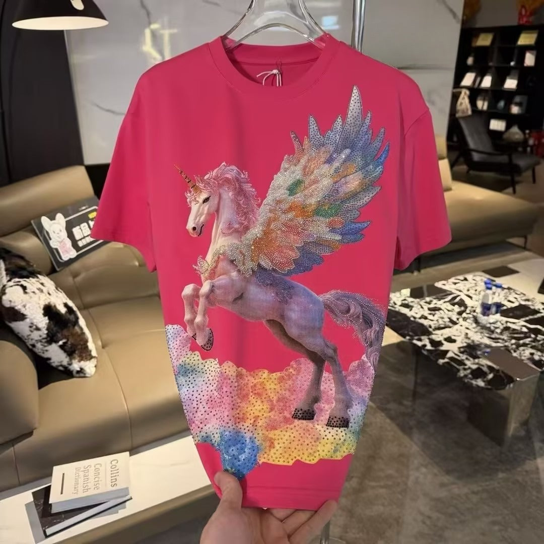 Men's Rhinestone Horse T-shirt