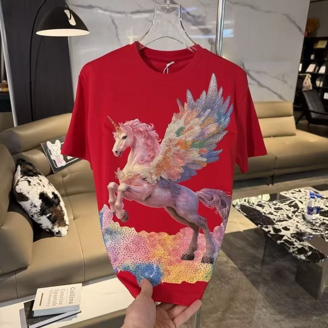 Men's Rhinestone Horse T-shirt