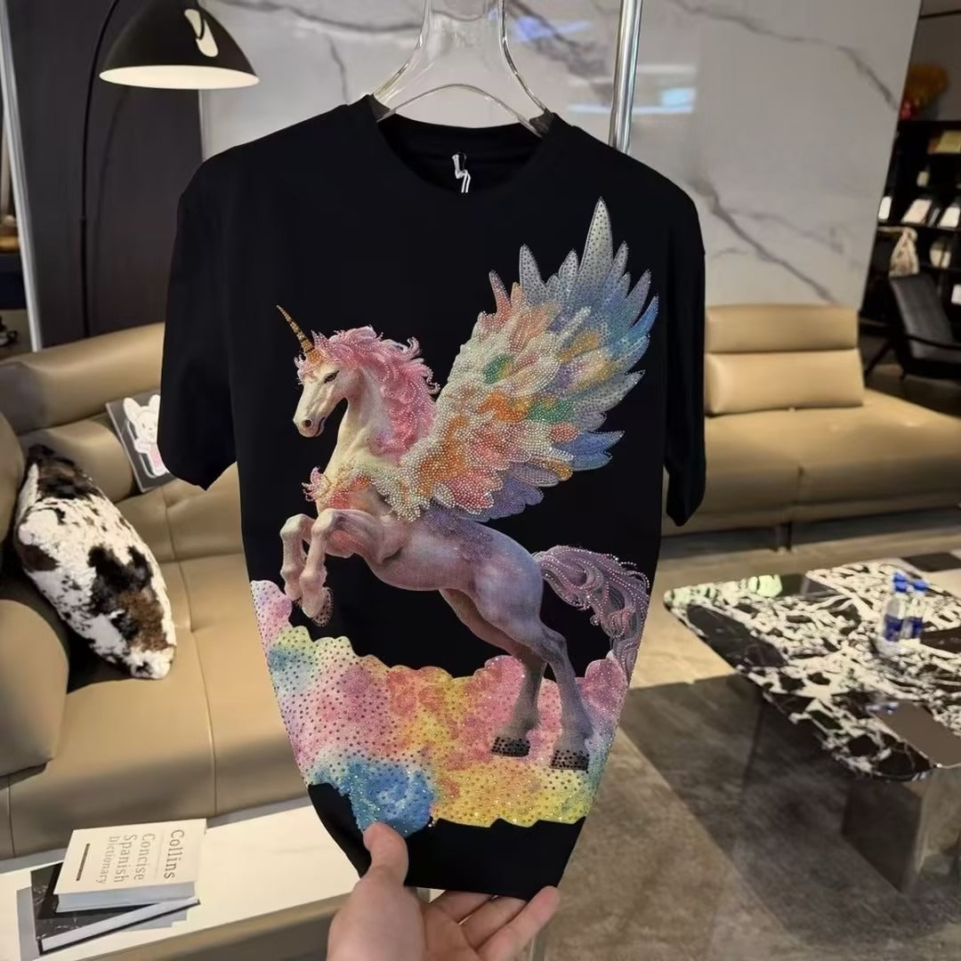 Men's Rhinestone Horse T-shirt