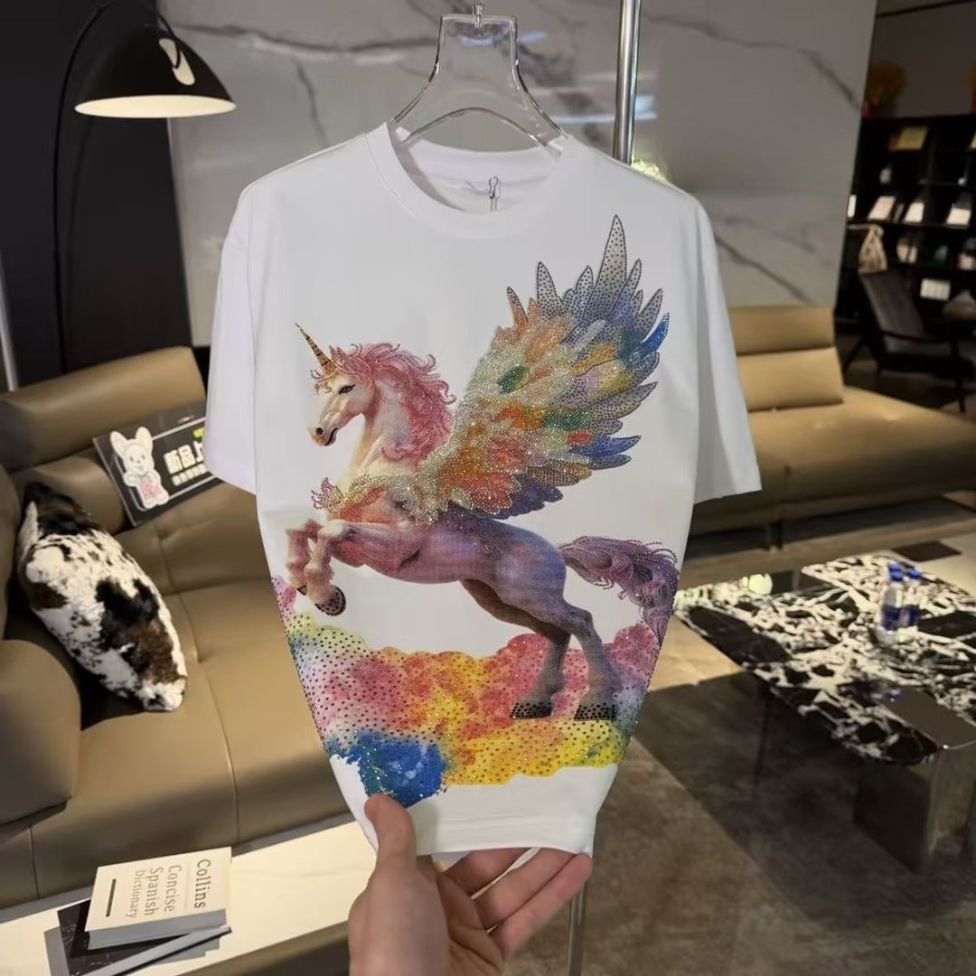 Men's Rhinestone Horse T-shirt