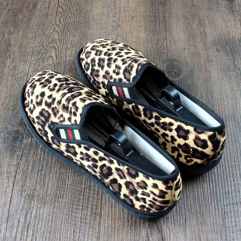 Men's leopard print comfortable slip-on shoes