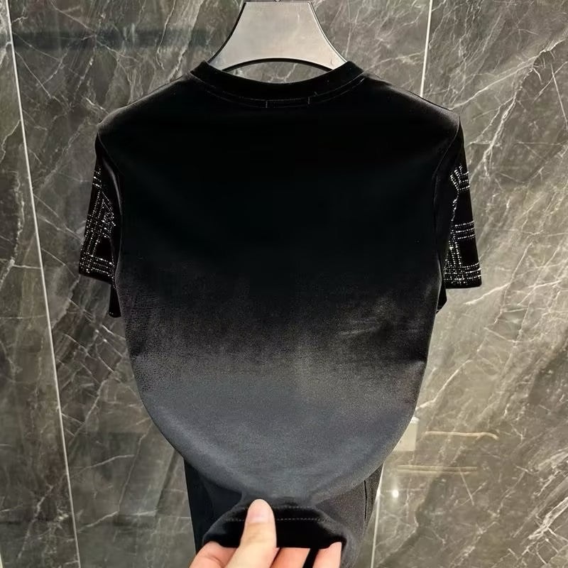 Men's Velvet Rhinestone T-shirt