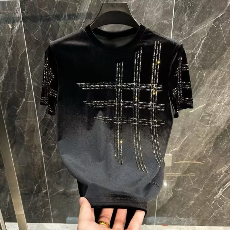 Men's Velvet Rhinestone T-shirt