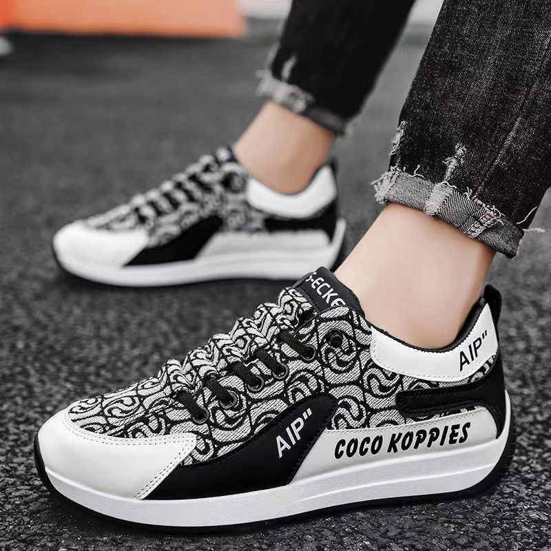 Men's casual printed slip-on shoes