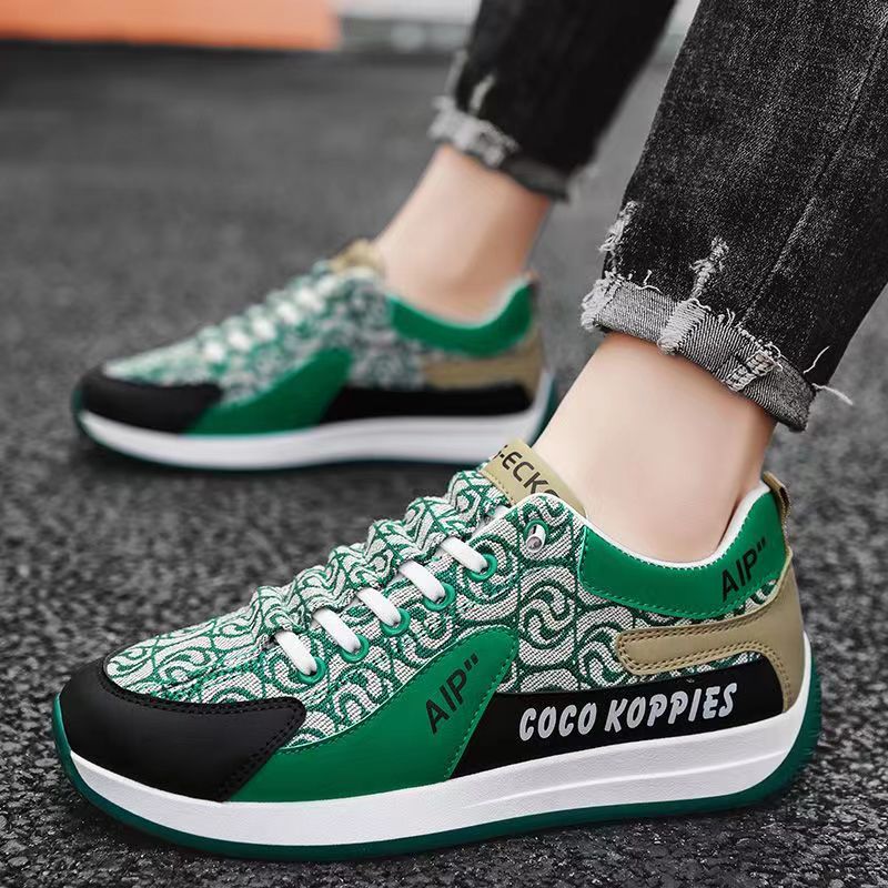 Men's casual printed slip-on shoes