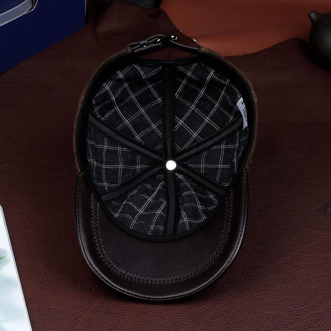 Genuine Leather Luxury Baseball Cap