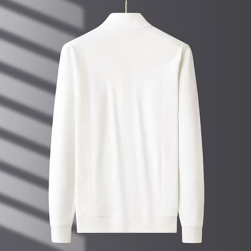 Men's half-zip stand collar long-sleeved top