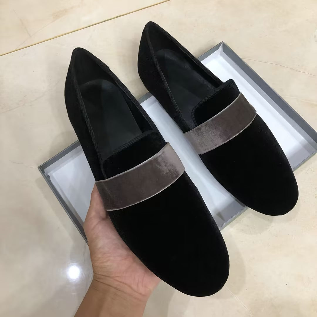 Men's suede slip-on shoes