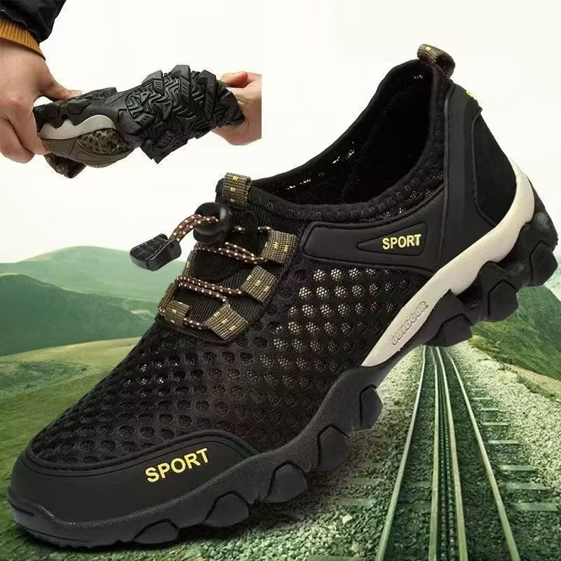 Men's outdoor mesh openwork shoes