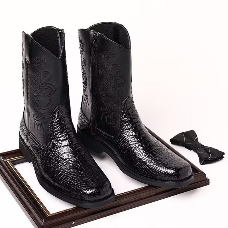 Men's Retro Zipper Boots