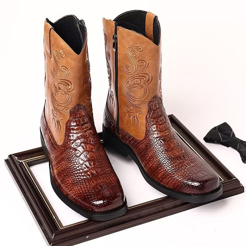 Men's Retro Zipper Boots