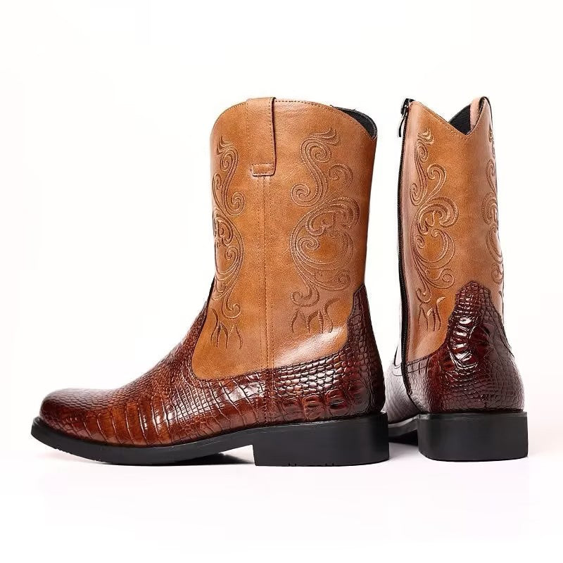 Men's Retro Zipper Boots