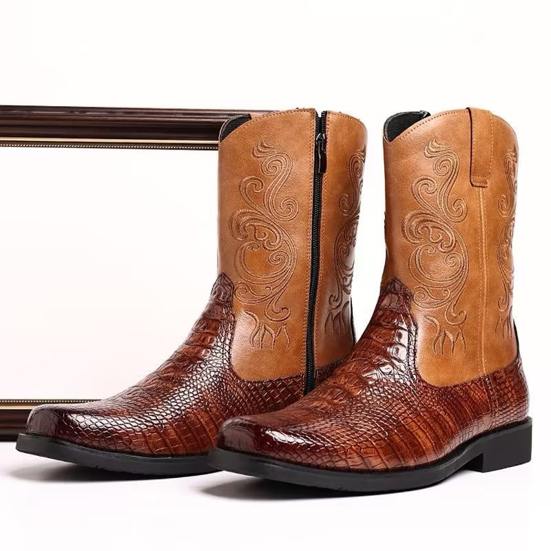 Men's Retro Zipper Boots