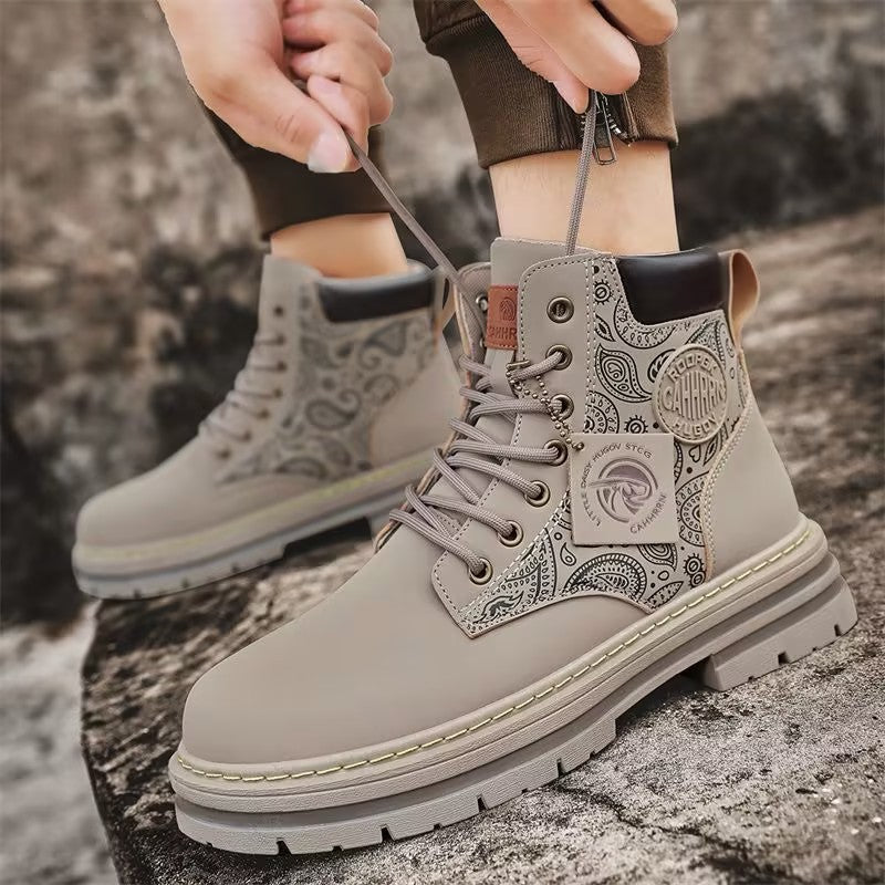 Men's Printed Martin Boots