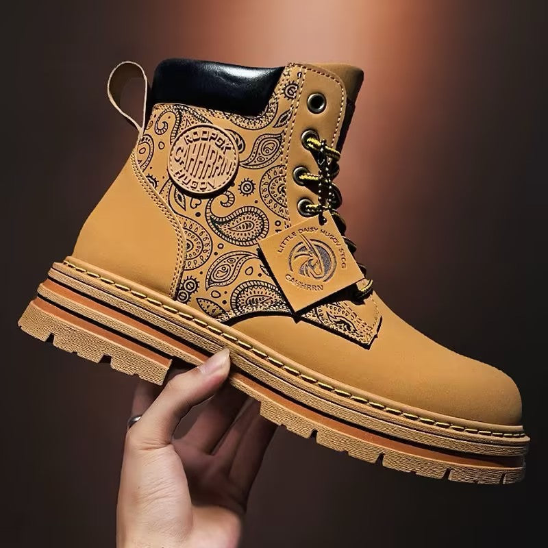 Men's Printed Martin Boots