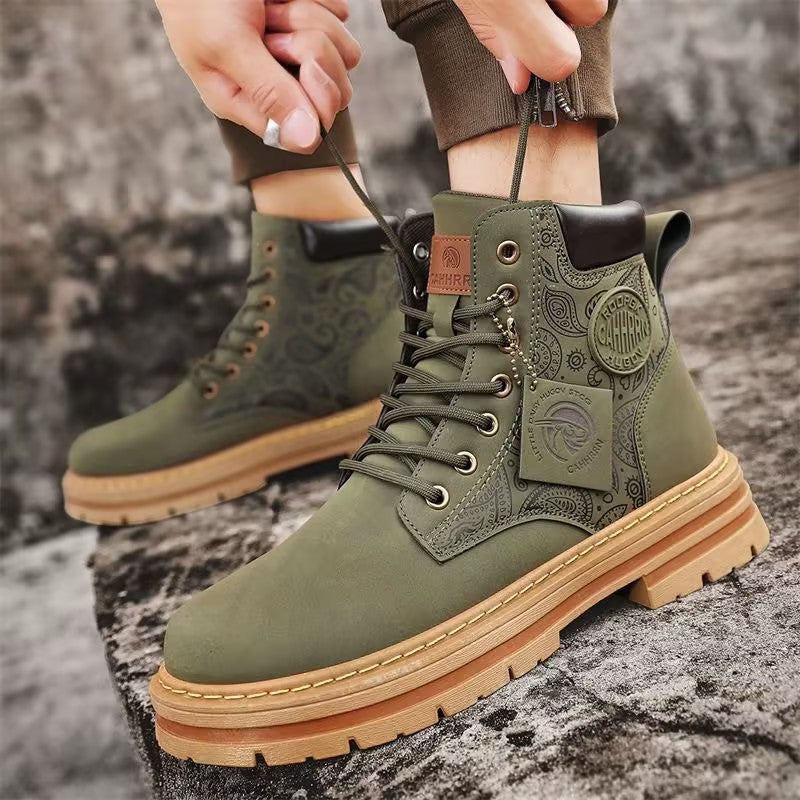 Men's Printed Martin Boots