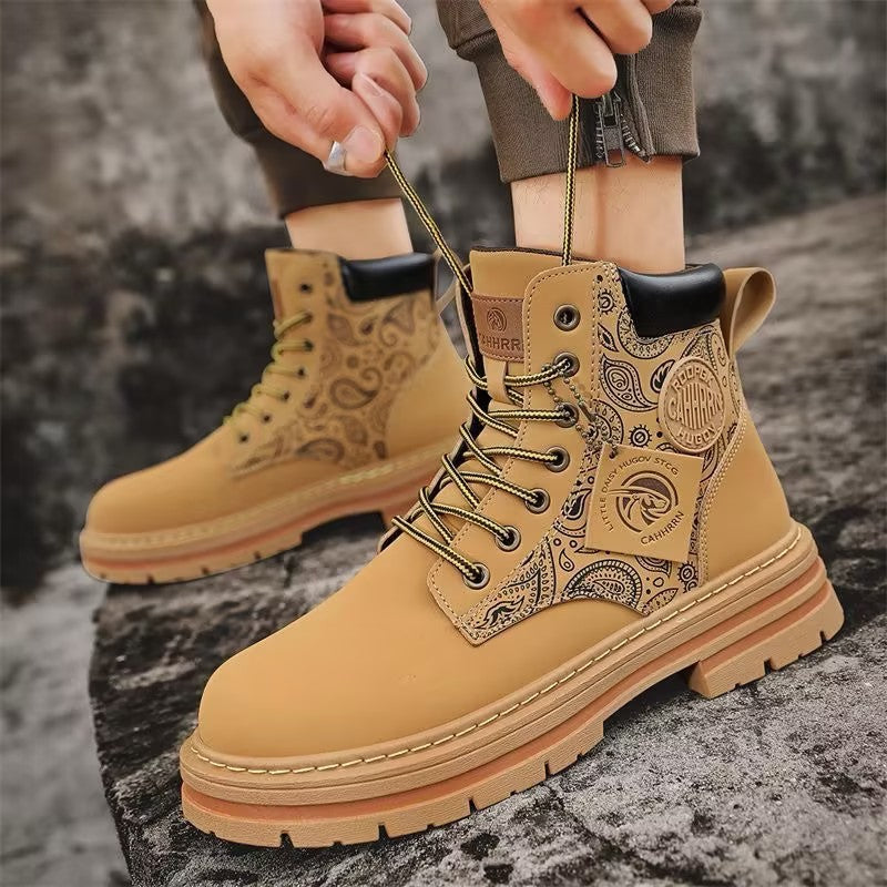 Men's Printed Martin Boots