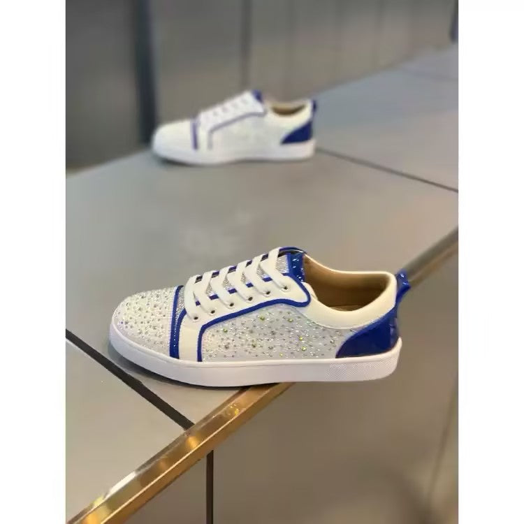 Men's Rhinestone Lace-up Casual Shoes