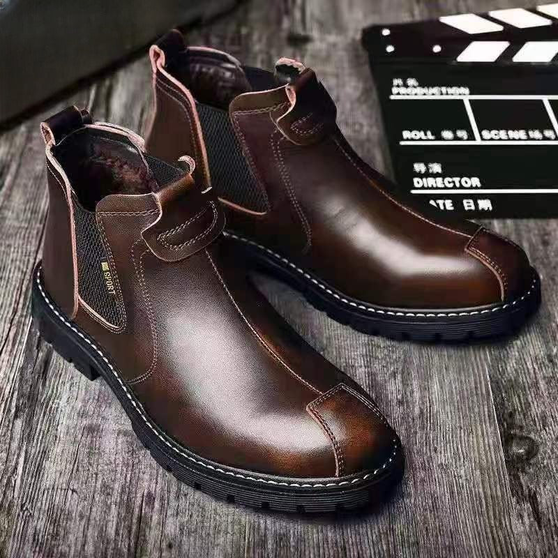 Men's casual comfortable leather ankle boots