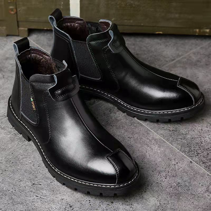 Men's casual comfortable leather ankle boots