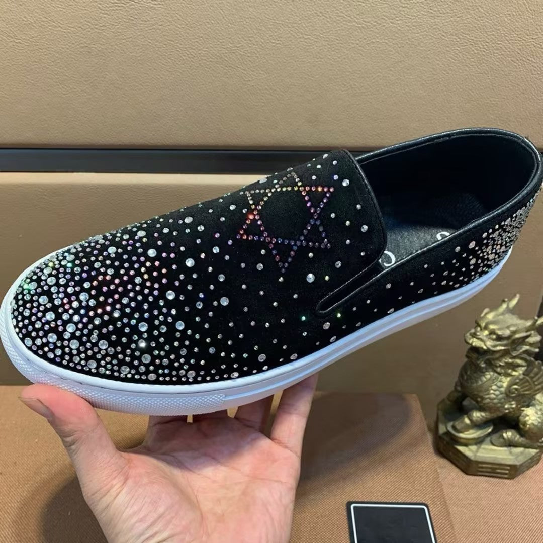 Men's Rhinestone Slip-on Shoes