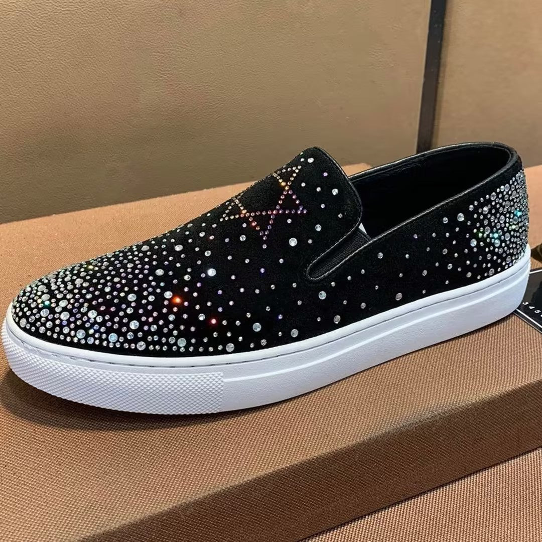 Men's Rhinestone Slip-on Shoes