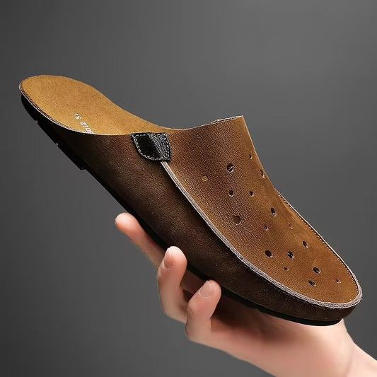 Genuine Leather Men's Comfortable Slippers