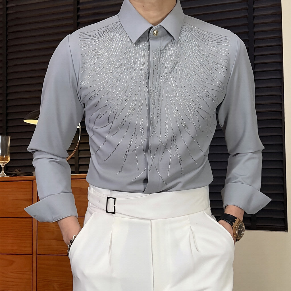 Men's Comfort Rhinestone Shirt