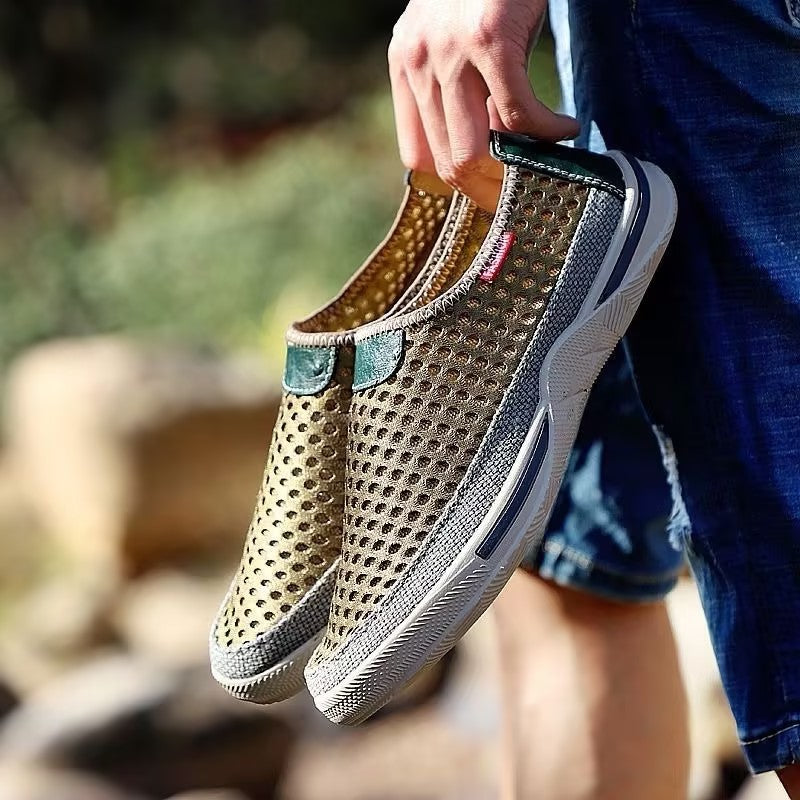 Men's breathable mesh slip-on shoes