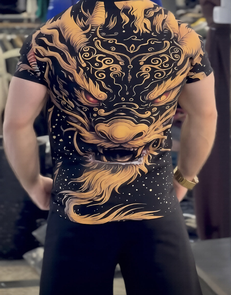 Men's Rhinestone Short-Sleeve and Shorts Set