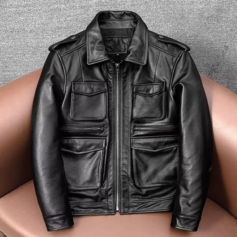Classic men's leather jacket