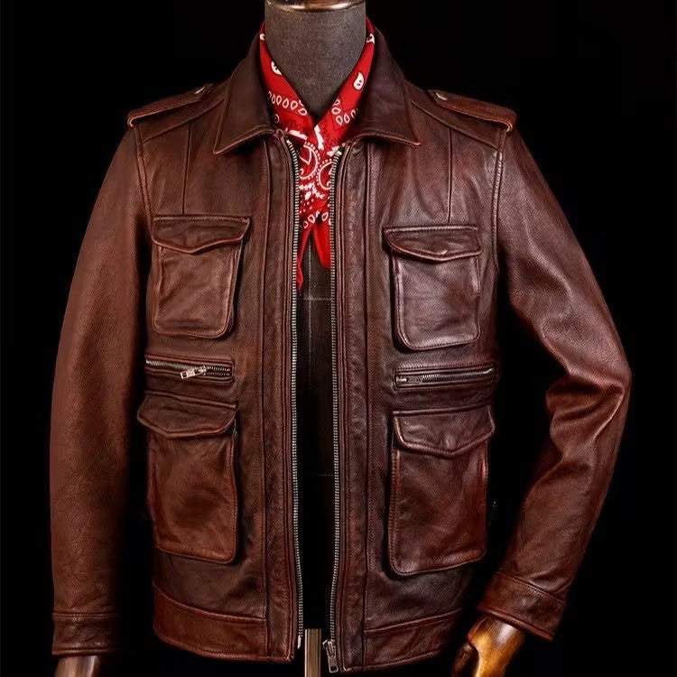 Classic men's leather jacket