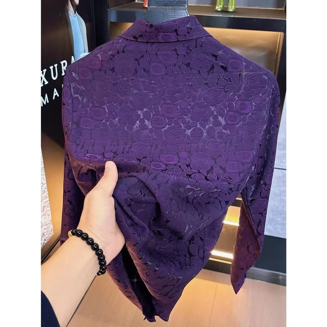 Men's Printed Textured Shirt