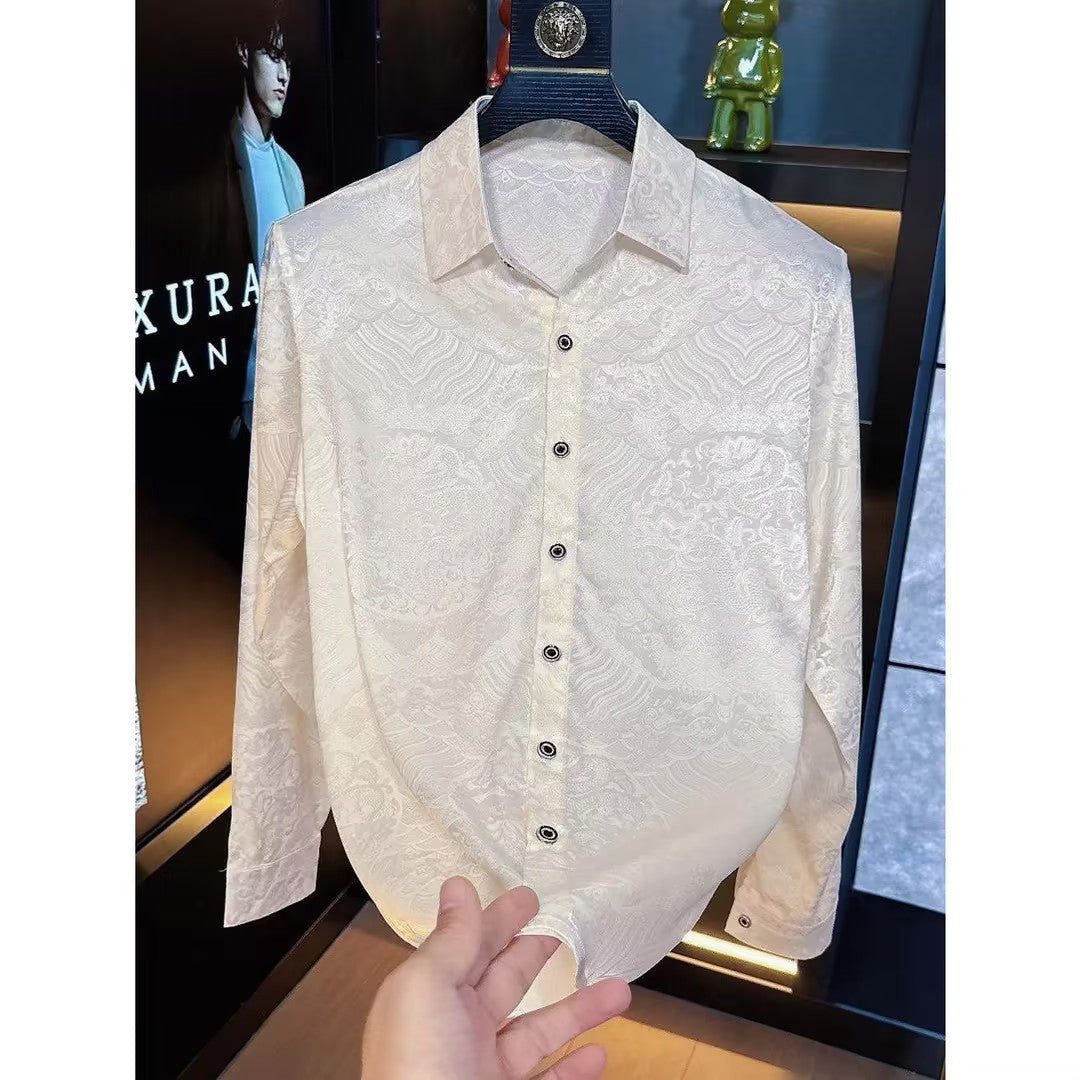 Men's Printed Textured Shirt