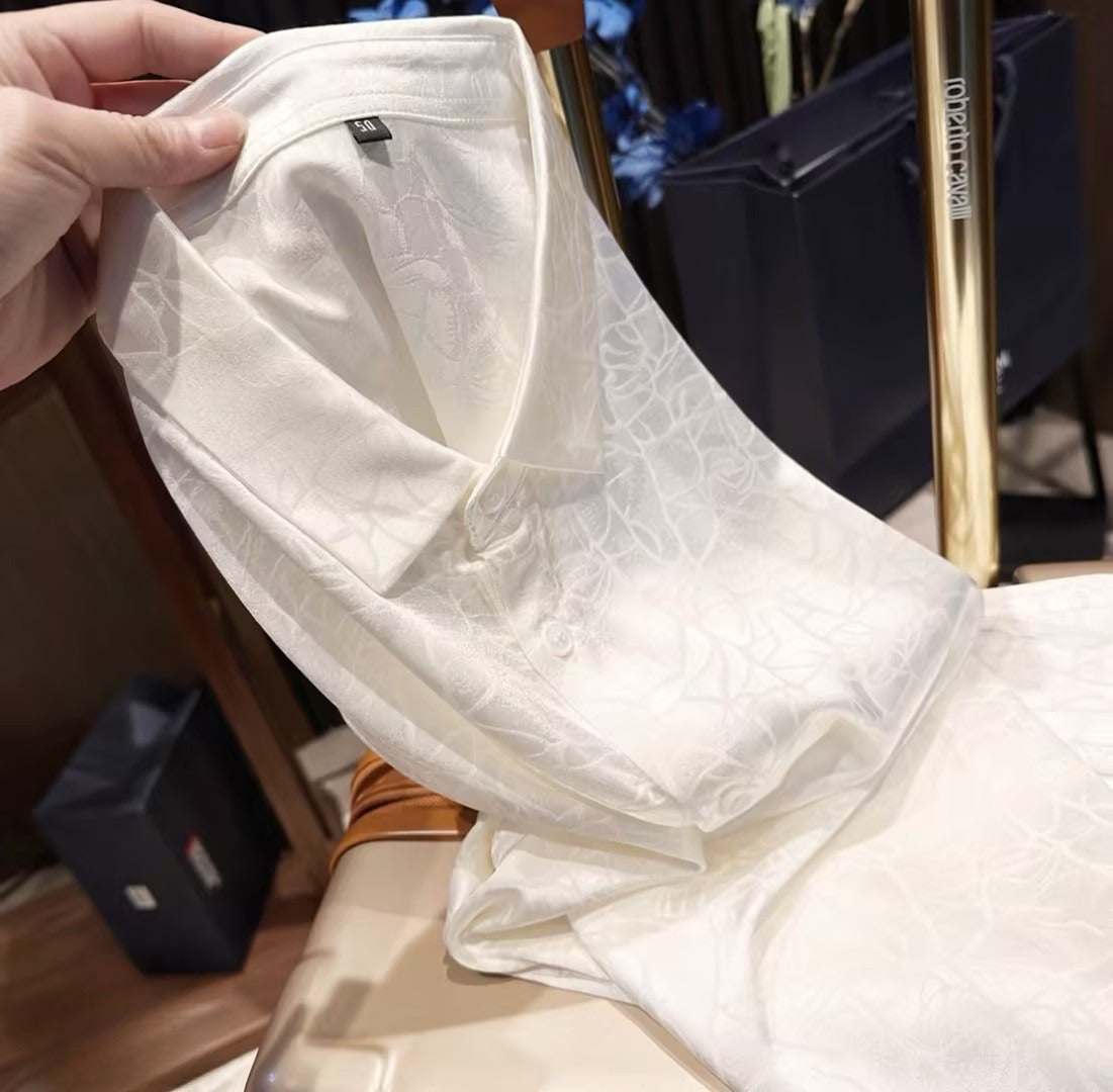 Men's textured ice silk shirt