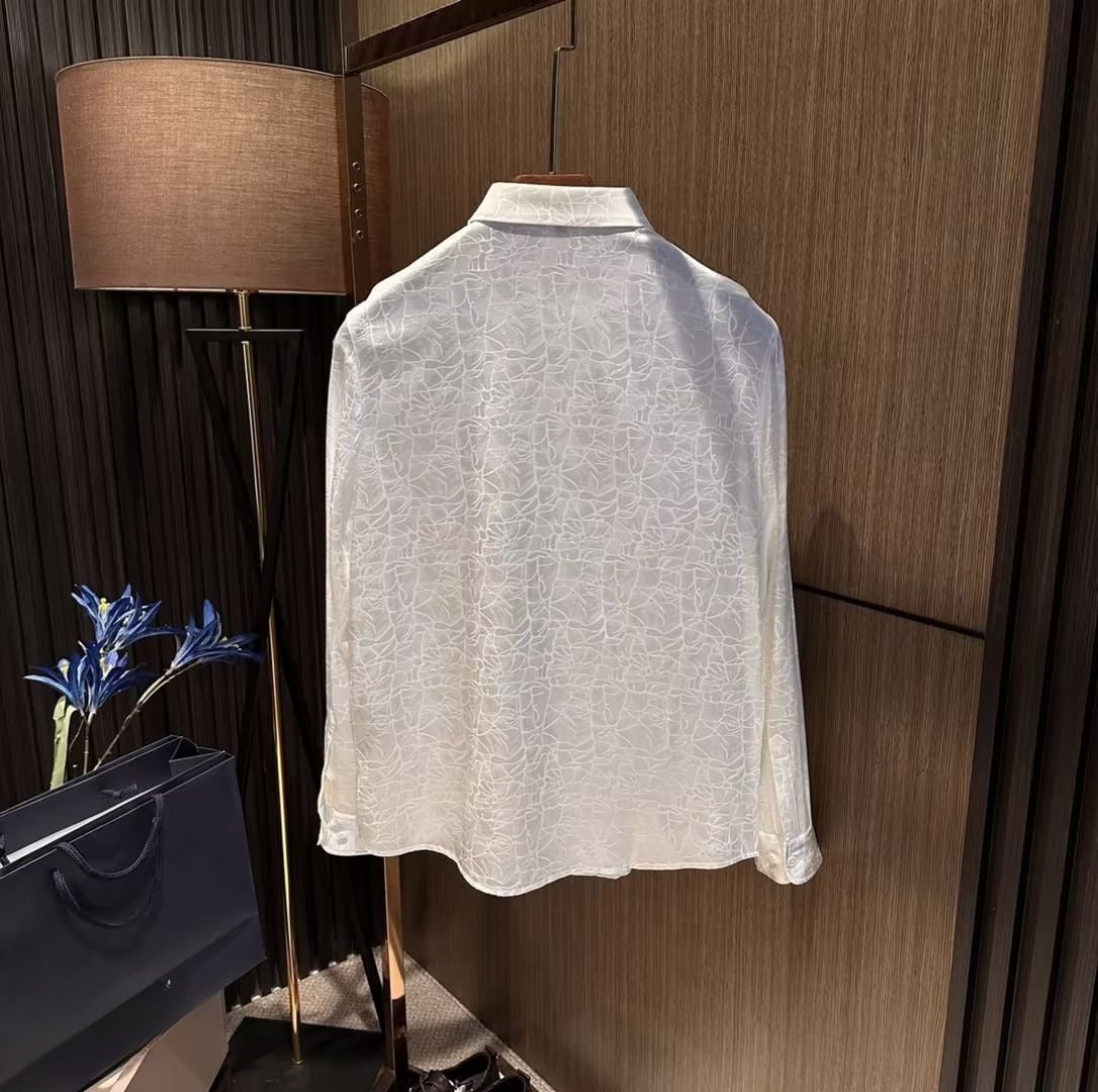 Men's textured ice silk shirt