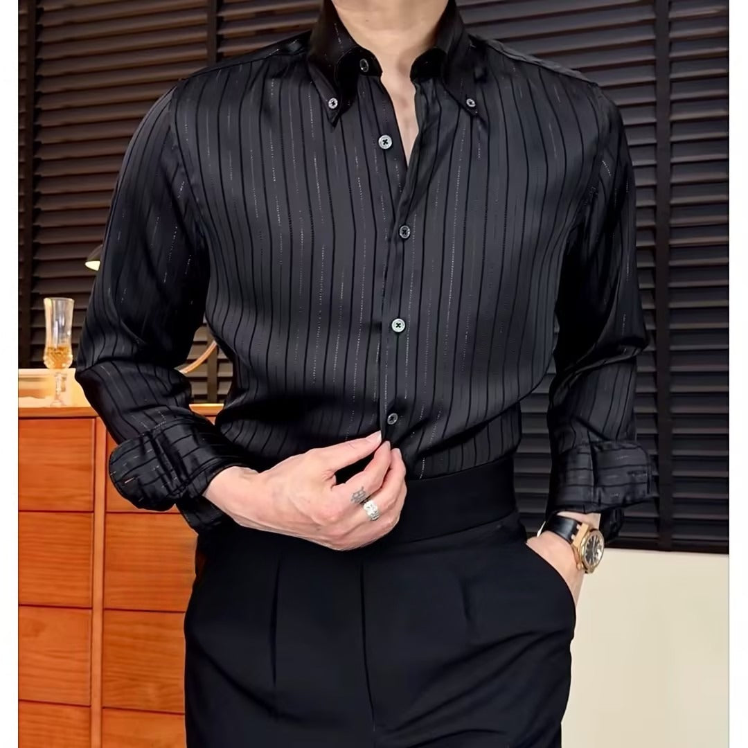 Men's striped casual shirt